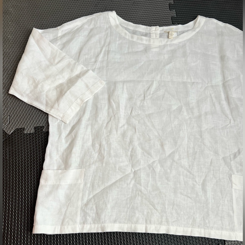 Eileen Fisher 100% Organic Linen top